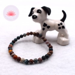 Bracelet enfant Jaspe Polychrome perles rondes 4mm