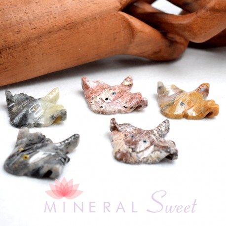 Raie manta jaspe artisanat Perou