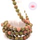 Bracelet Unakite mat Perles rondes 8mm