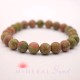 Bracelet Unakite mat Perles rondes 8mm