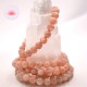 Piedra de Luna rosa pulsera perlas redondas 8mm