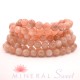 Piedra de Luna rosa pulsera perlas redondas 8mm