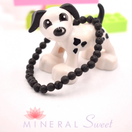 Pulsera infantil Lava perlas redondas 4mm