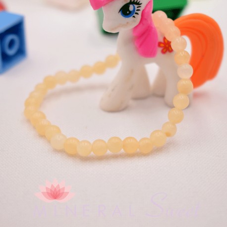 Pulsera Calcita amarilla perlas redondas 4mm
