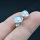 Boucle d'oreille Pierre de Lune argent