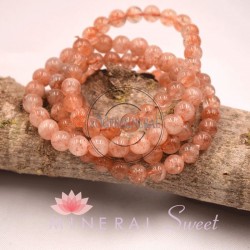 Pulsera Piedra de Sol perlas redondas 8mm