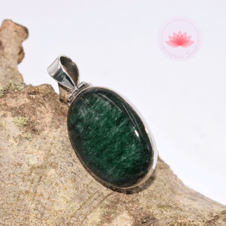 Aventurine pendentif argent 3