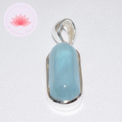 Pendentif Aigue Marine et argent 2