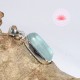 Pendentif Aigue Marine et argent 2