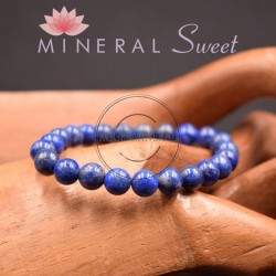 Pulsera Lapislázuli perlas redondas 8mm