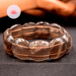 Bracelet Quartz fumé grand cabochon