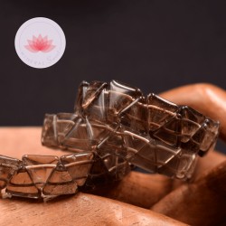Bracelet Quartz fumé triangle