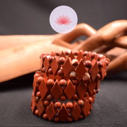 Bracelet Jaspe rouge losange