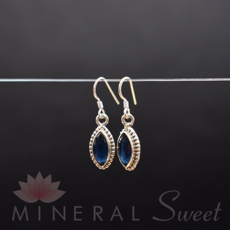 Boucle d'oreille Cyanite argent