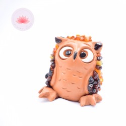 Ambre animaux hibou céramique