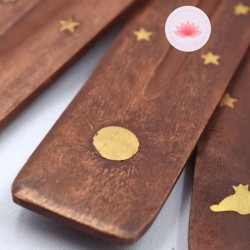 Porte encens en bois Soleil