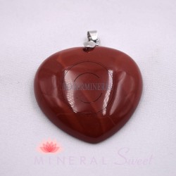 Jaspe Mokaïte pendentif coeur