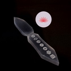 Baton de soin Chakra Sélénite 25cm
