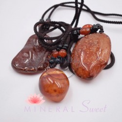 Collier pendentif Cornaline