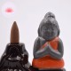 Portaincienso fuente Buda cerámica naranja
