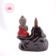 Portaincienso fuente Buda cerámica rojo