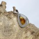 Pendentif Ambre naturel et argent 3