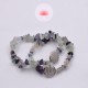 Fluorite bracelet baroque avec fleur de vie