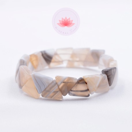 Bracelet Agate triangle