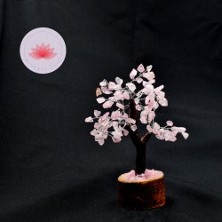 Árbol de vida en Cuarzo rosa 100 piedras