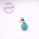 Pendentif en Turquoise d'Arizone serti argent