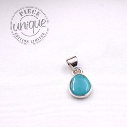 Pendentif en Turquoise d'Arizone serti argent