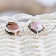 Pendientes en Turmalina multicolor y plata