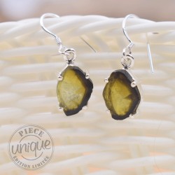 Boucles d'oreille Tourmaline multicolore et argent