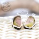 Boucles d'oreilles en Tourmaline multicolore et argent