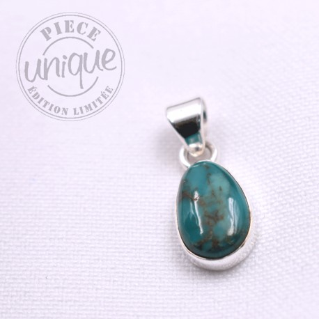 Pendentif Turquoise d'Arizone et argent 2