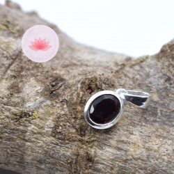 Colgante Granate facetado plata