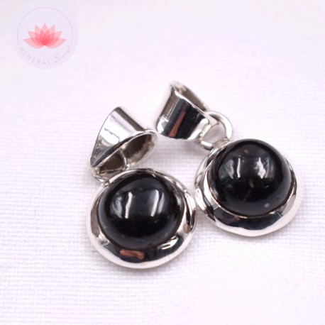 Colgante Turmalina negra y plata