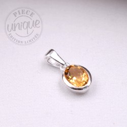 Colgante  Citrino oval facetado