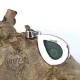 Pendentif Malachite  serti argent 2