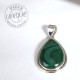 Pendentif Malachite  serti argent 2