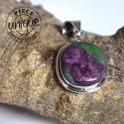 Pendentif Rubis et Zoïsite argent 7
