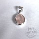 Pendentif Quartz Rose Argent facetté