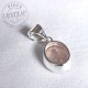 Pendentif Quartz Rose Argent facetté