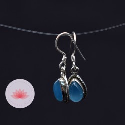 Pendientes Calcedonia plata 2