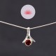 Pendentif  Grenat et argent mini