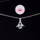 Colgante Topacio azul plata mini