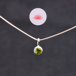 Colgante  Peridoto plata mini