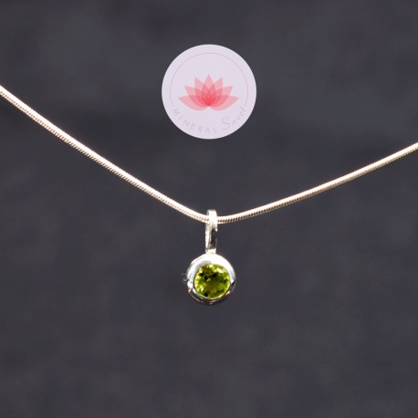 Colgante  Peridoto plata mini