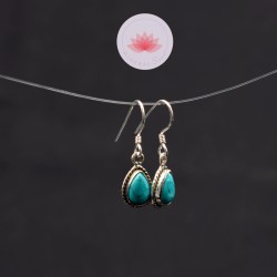 Boucle d'oreille Turquoise d'Arizona argent 4