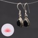 Boucle d'oreille Tourmaline Noire argent 1